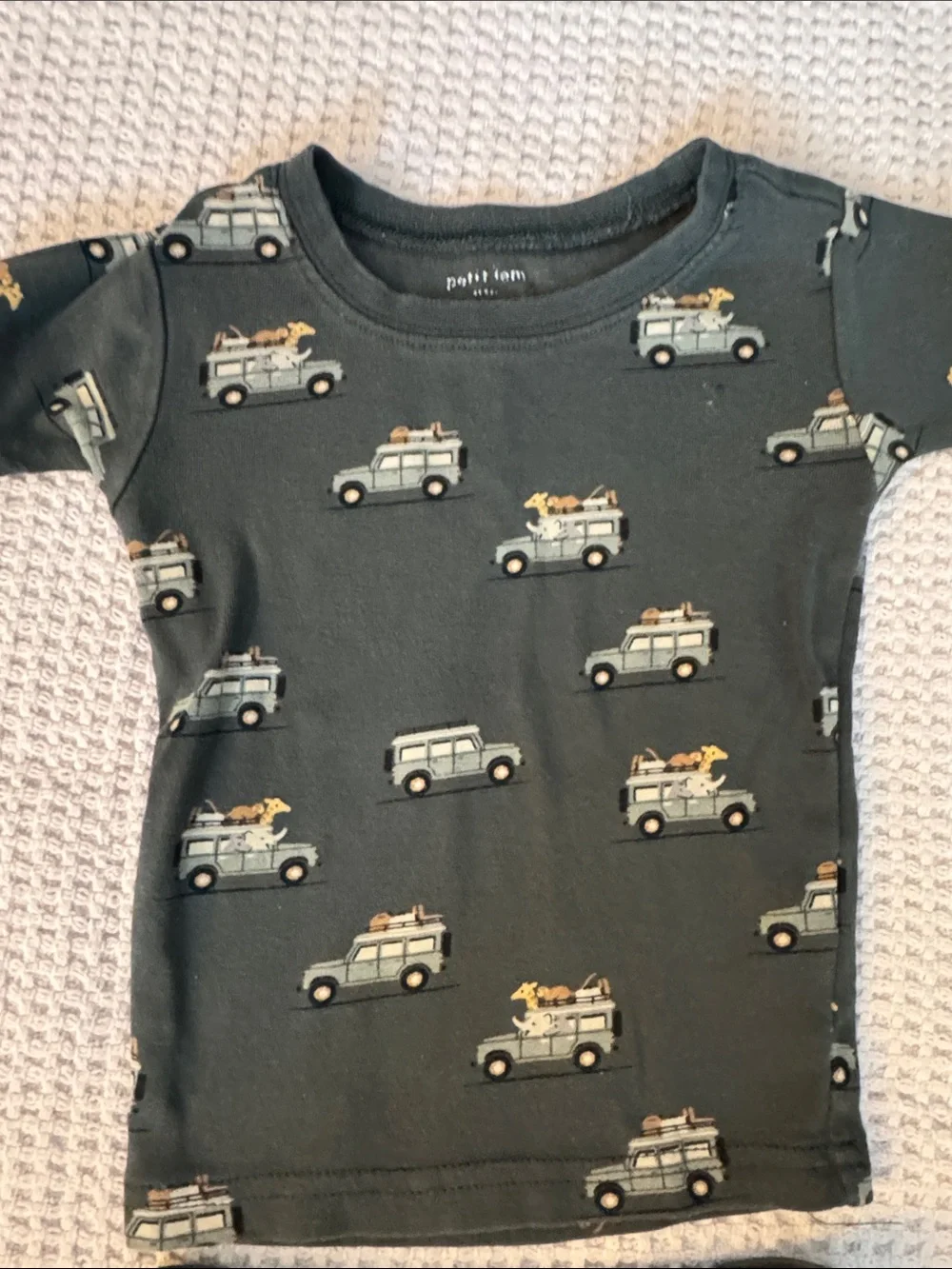 Petit Lem Safari Van Short Pajama Set